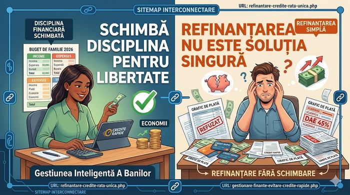 Contrast refinanțare credite și disciplină financiară inteligentă